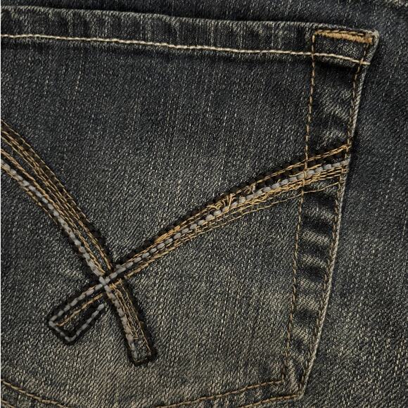 Vanity Jeans Dakota Dark Wash Faded Mid Rise Flare Plus Size 34 Trashy Y2k - Picture 7 of 8